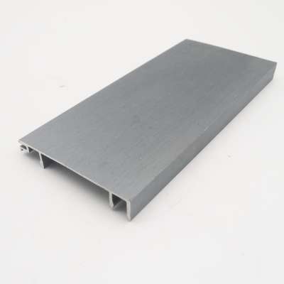 Modern brushed aluminum skirting baseboard for wall